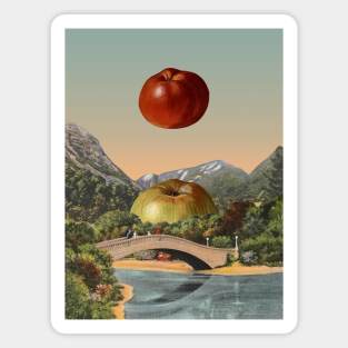 Apple Country - Surreal/Collage Art Magnet